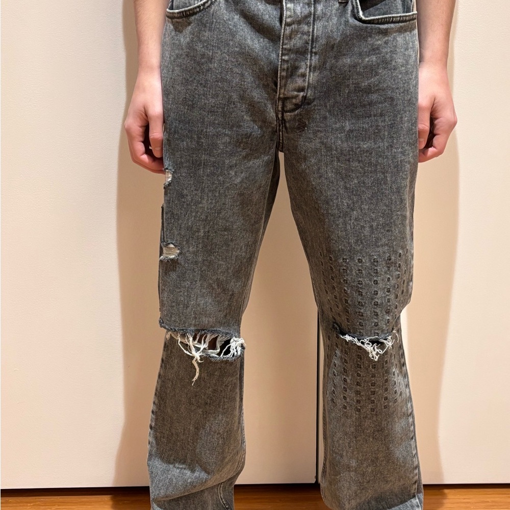 Ksubi Charcoal Distressed Men's Jeans